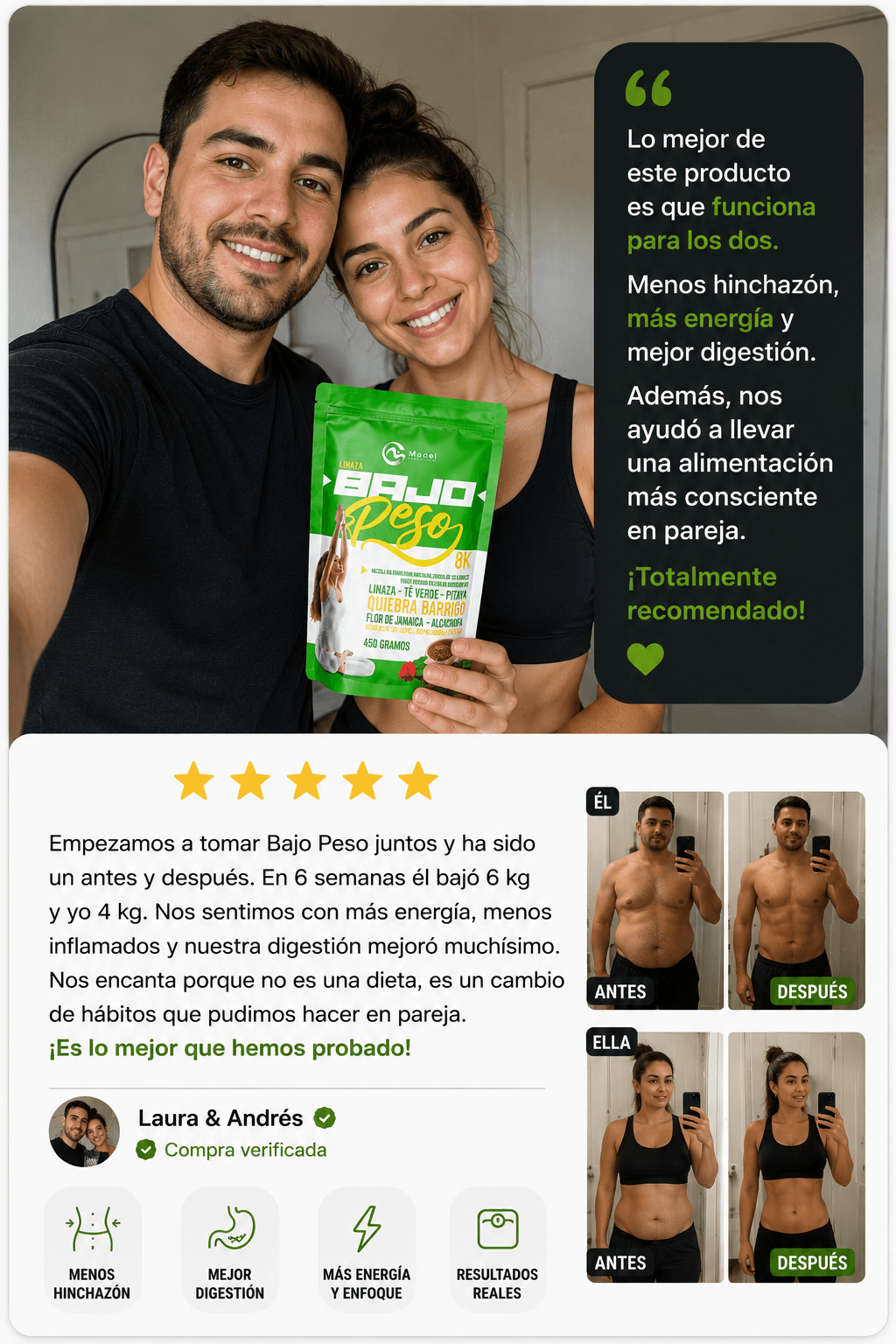 Linaza bajo peso