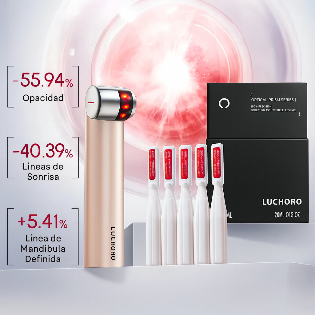 HydraGlow Booster®: Tecnología de luz roja + microcorriente para una piel visiblemente más luminosa