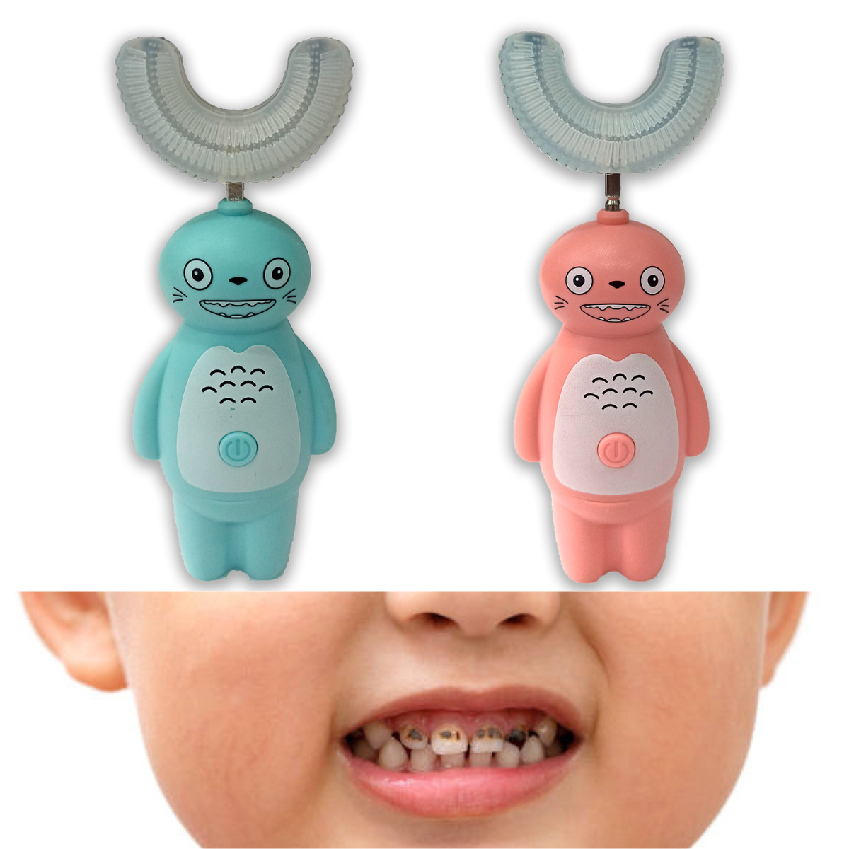 🪥 Cepillo Dental Eléctrico Infantil con Cabezal en Forma de U