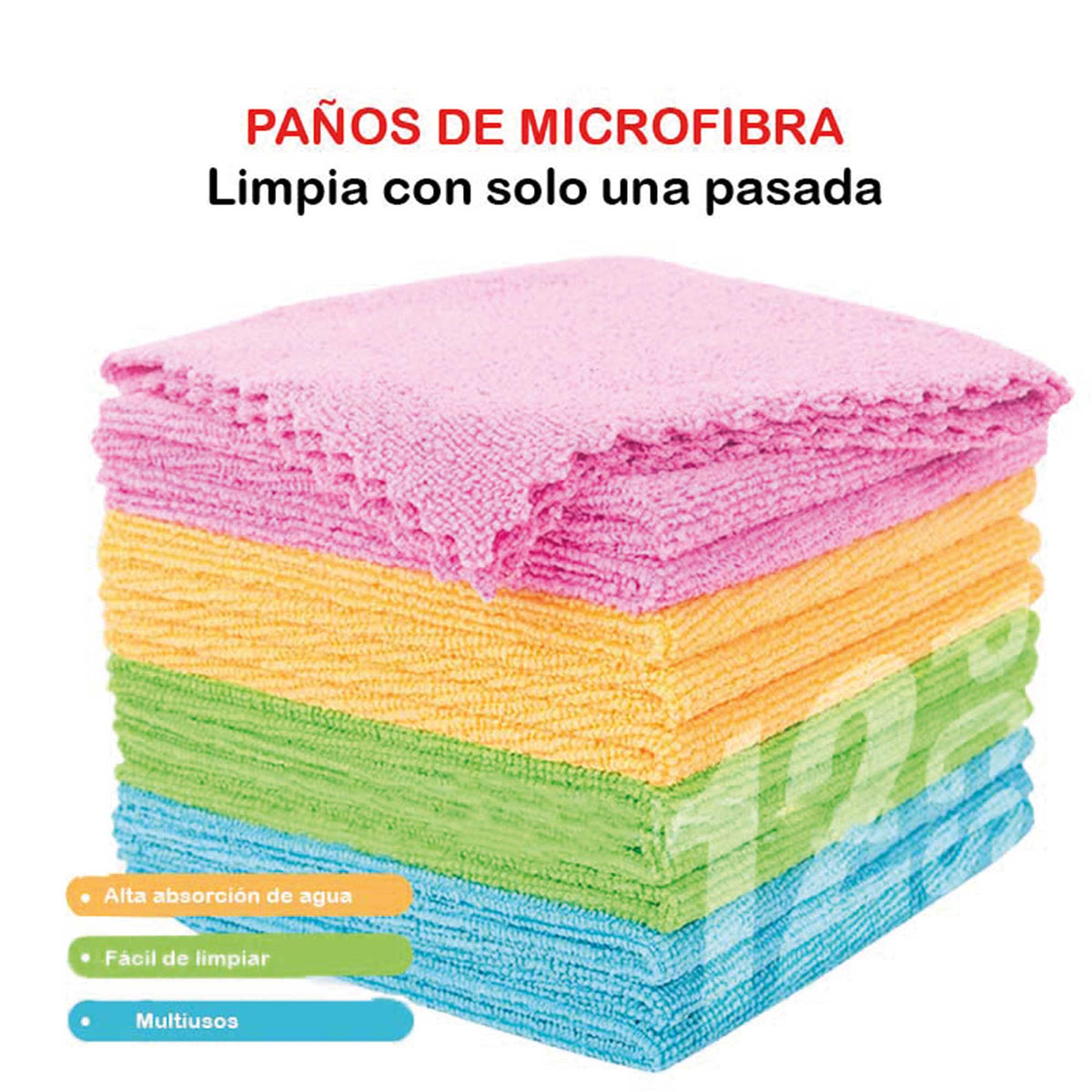 Set de 12 paños micro fibra