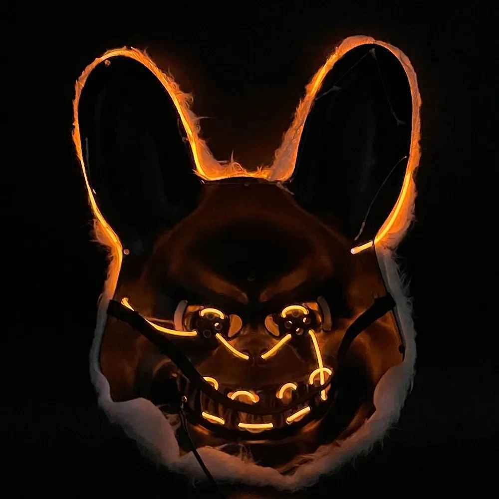 MASCARA CONEJO LUZ LED + PILAS 🐰