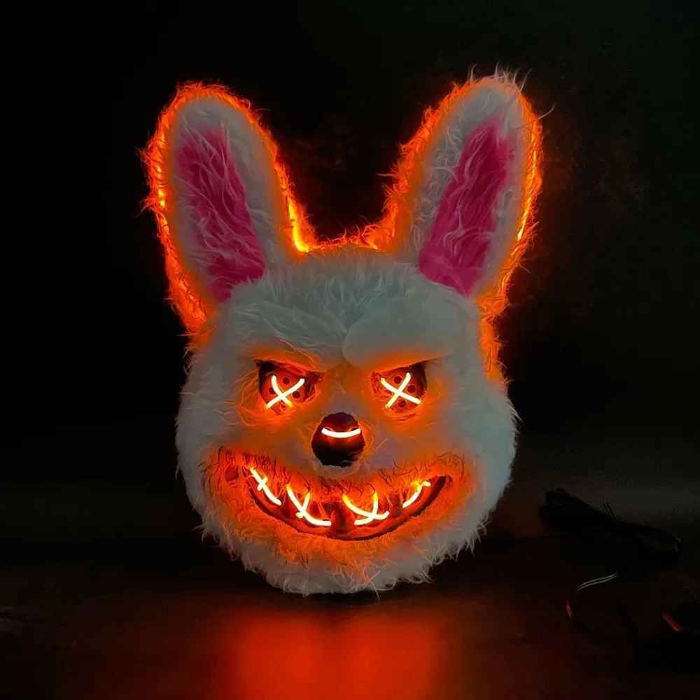 MASCARA CONEJO LUZ LED + PILAS 🐰