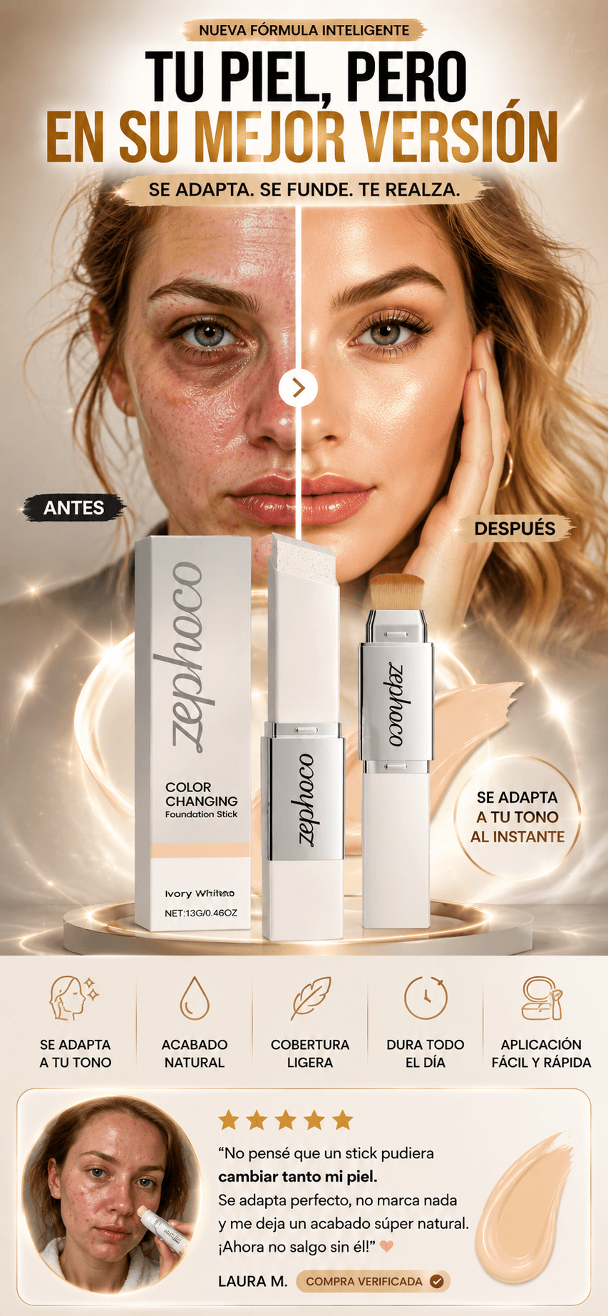 Base de maquillaje en barra - Zephco