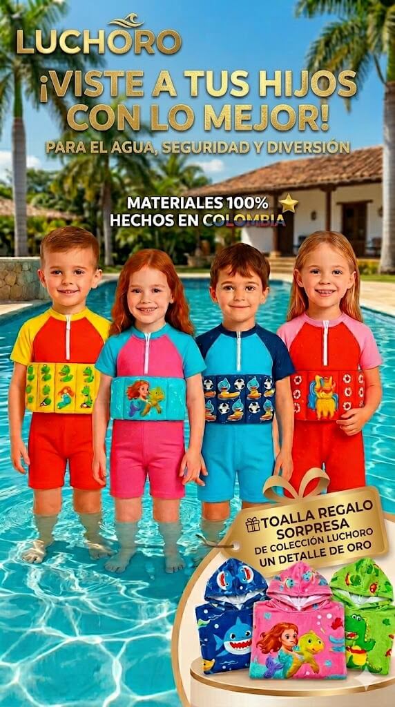Combo Traje de Baño+Toalla Gorro🎁