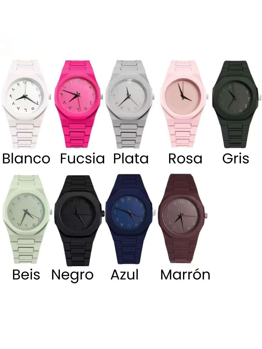 Reloj Árabe en Cuarzo – Estilo Moderno y Elegancia que Impone Presencia