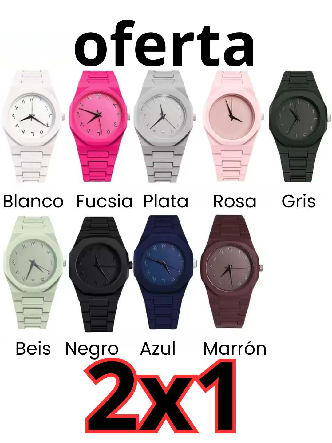 Reloj Árabe en Cuarzo – Estilo Moderno y Elegancia que Impone Presencia