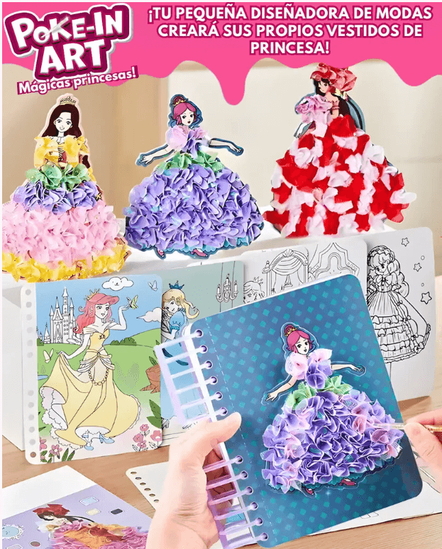👗Libro Princesas Disney Art® Diseña, Crea y Juega: La Experiencia de Moda que Toda Niña Ama
