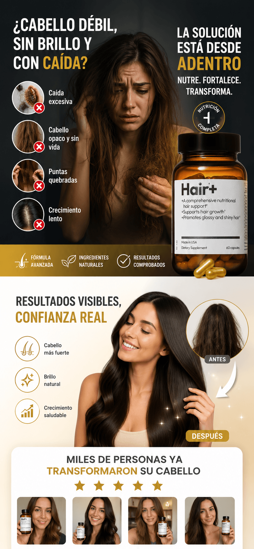 El Secreto Para un Cabello Largo, Fuerte y Brillante Empieza Aquí 🌿