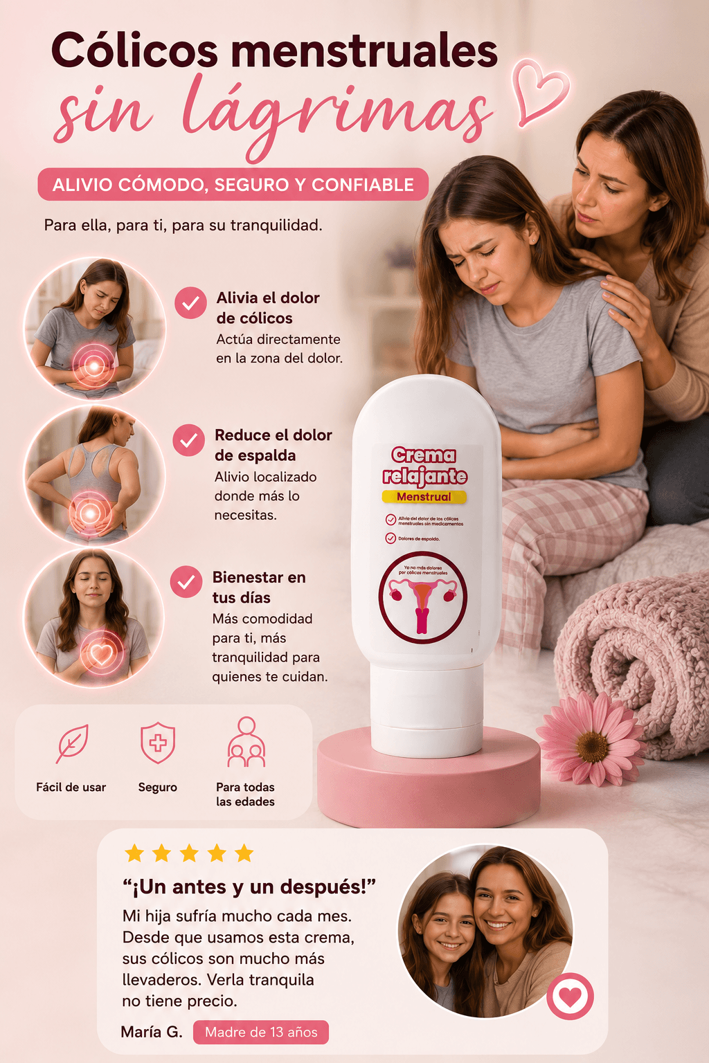 El alivio que desearías haber tenido desde tu primera menstruación 💞