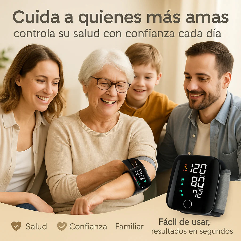 🩺 Tensiómetro de Muñeca con Voz en Español – Luchoro®
