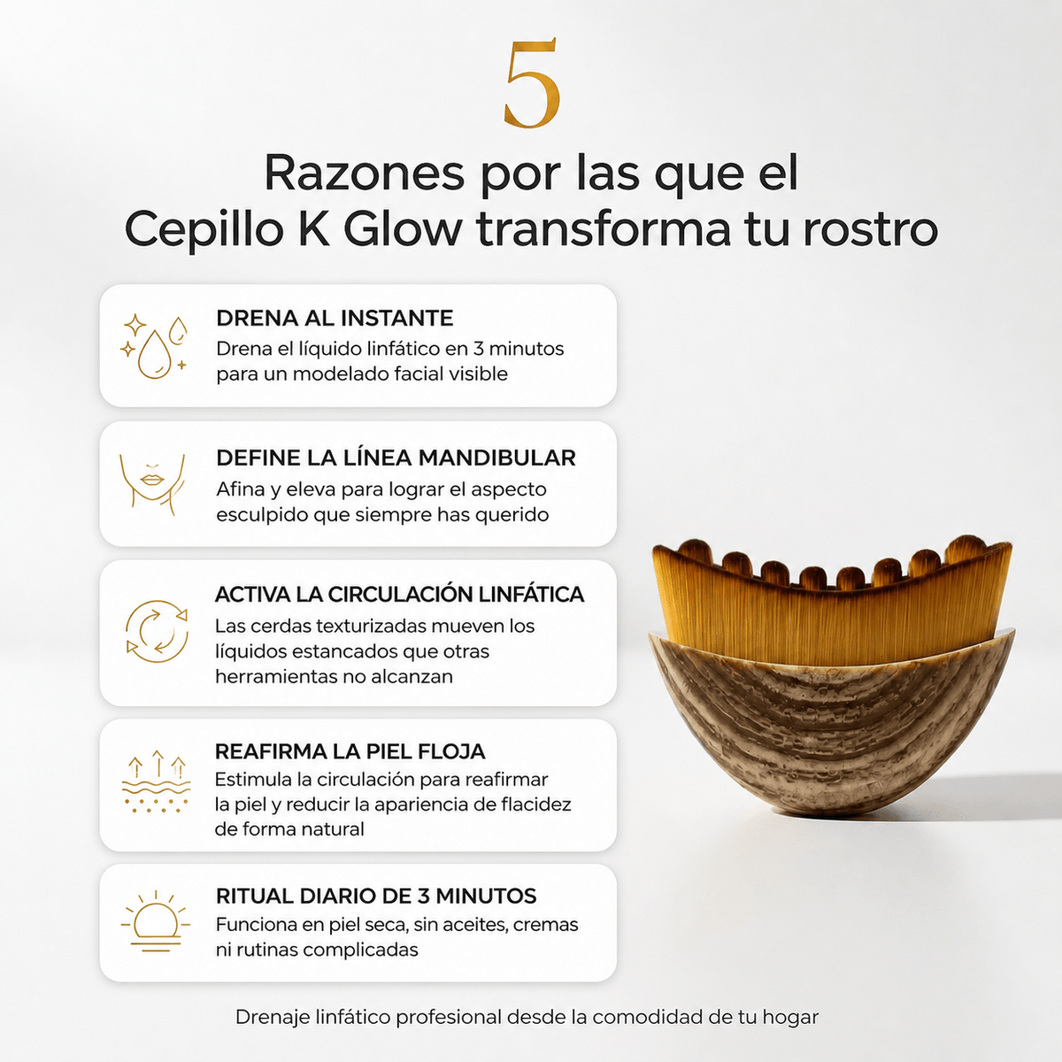 Brocha para esculpir el rostro y reducir la hinchazón  1 + 1 🎁