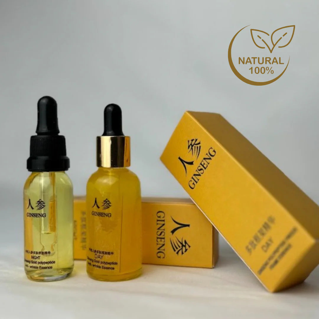 Sérum Facial Día & Noche con Ginseng – Hidratación, Energía y Luminosidad Natural 🌿✨