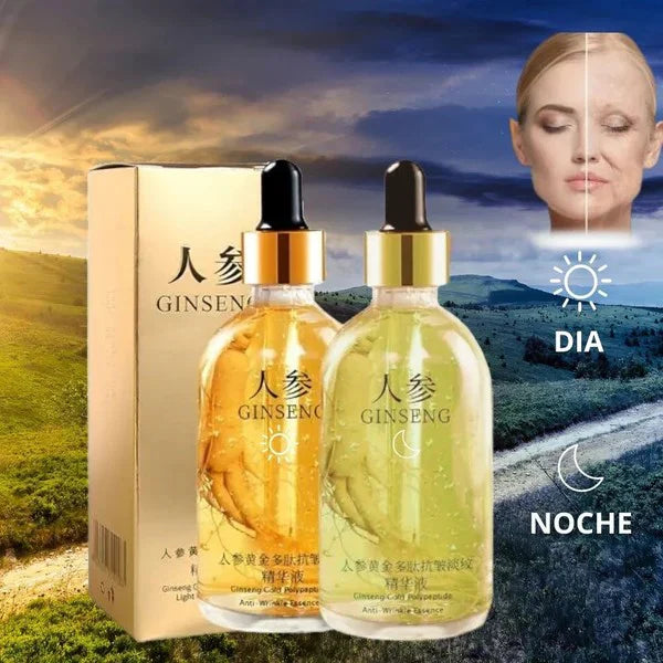 Sérum Facial Día & Noche con Ginseng – Hidratación, Energía y Luminosidad Natural 🌿✨