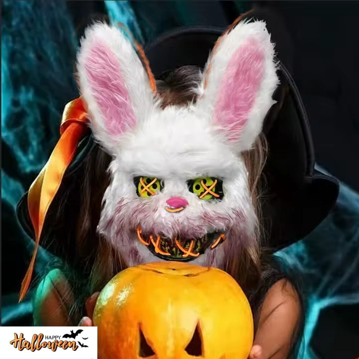 MASCARA CONEJO LUZ LED + PILAS 🐰