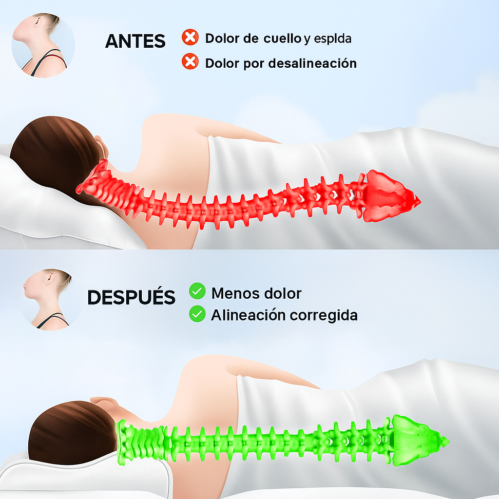 😴 Almohada Ergonómica Luchoro® – Duerme sin dolor, despierta con energía +🎁Manual del descanso perfecto
