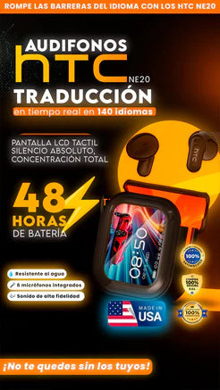 🎧 HTC NE20 — Escucha, traduce y comunícate sin límites + REGALO🎁