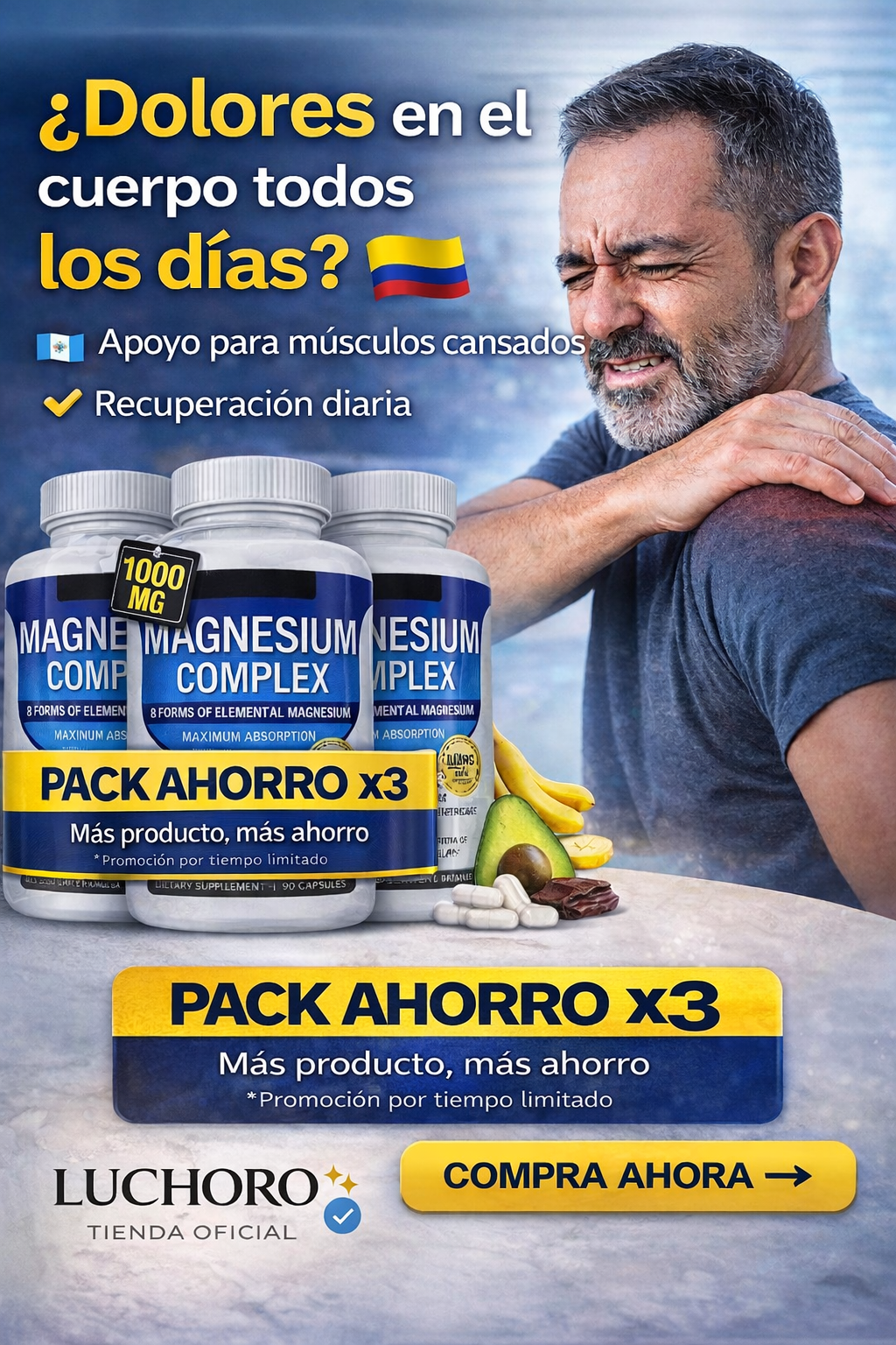 MAGNESIUM COMPLEX PREMIUM® 90 caps X3 - 💪💖 Bienestar corporal para hombres y mujeres