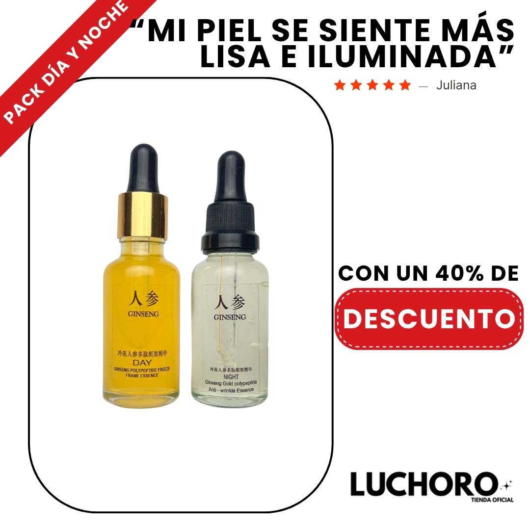 Sérum Facial Día & Noche con Ginseng – Hidratación, Energía y Luminosidad Natural 🌿✨